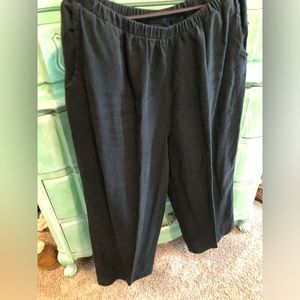 Flax black linen pants